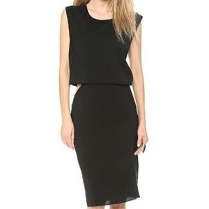 Helmut Lang Square Cutout Dress black midi